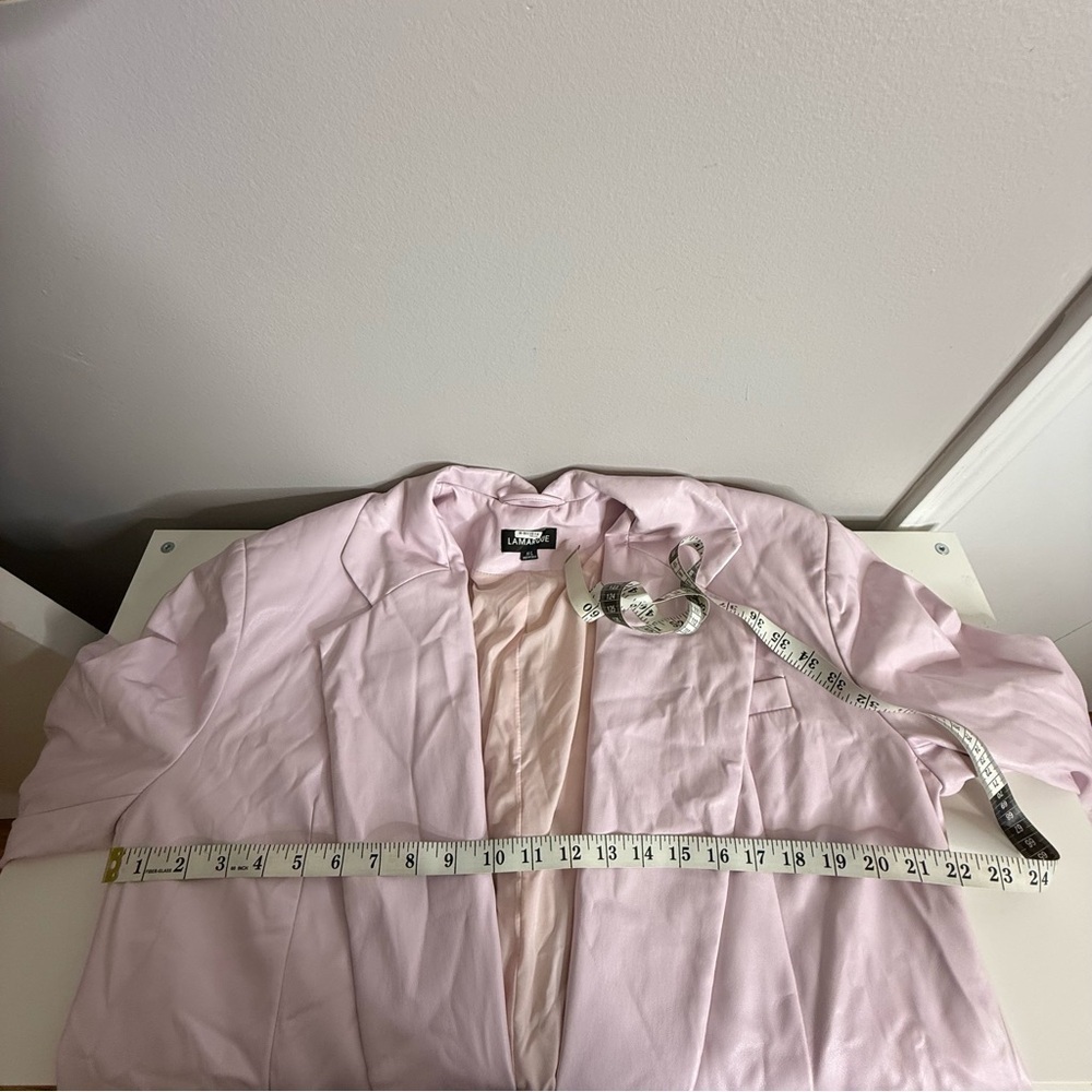 Lamarque Galia Feather Trim Blazer Pink Parasol - M/L - Picture 11 of 12